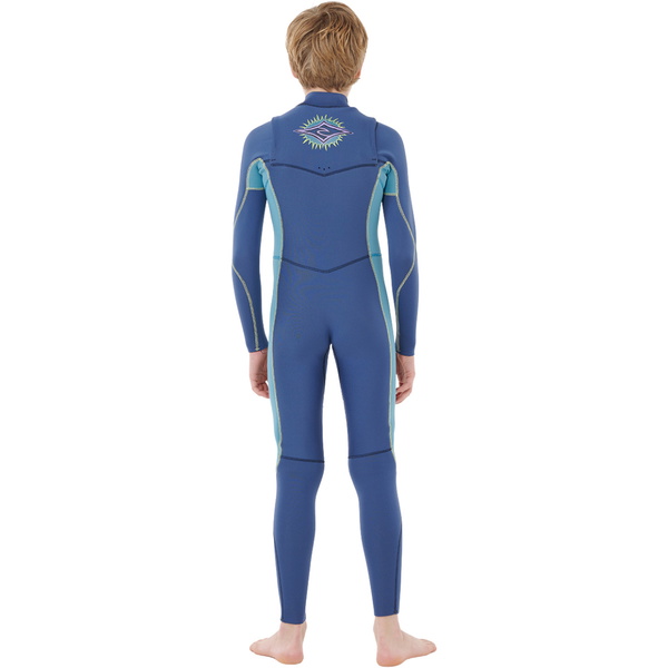 2026 Rip Curl Junior Dawn Patrol 3/2mm Brustrei&szlig;verschluss Neoprenanzug 147BFS - Light Navy